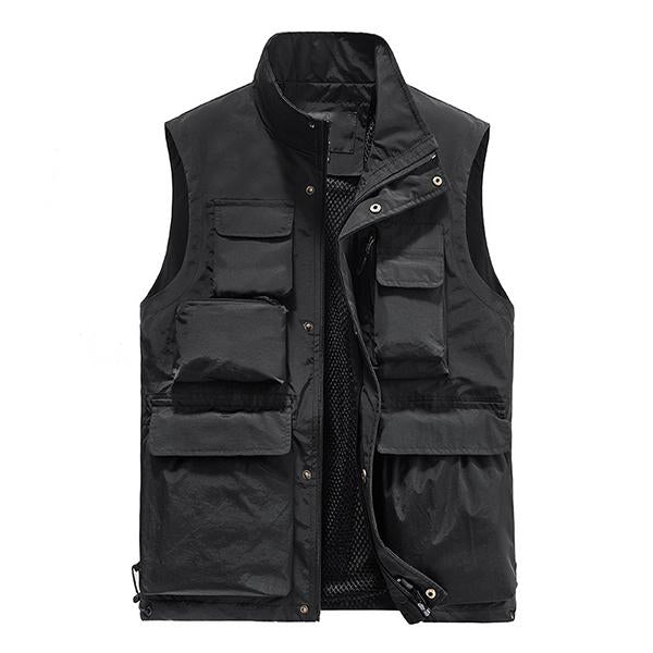 Mens Outdoor Multi-Pocket Quick-Drying Vest 65344280M Black / M Vests