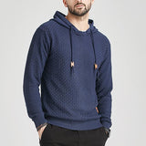 Men's Casual Solid Color Knitted Long Sleeve Hoodie 85263275M