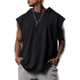 Men's Sports Hooded Plain Tank Top 02807993M