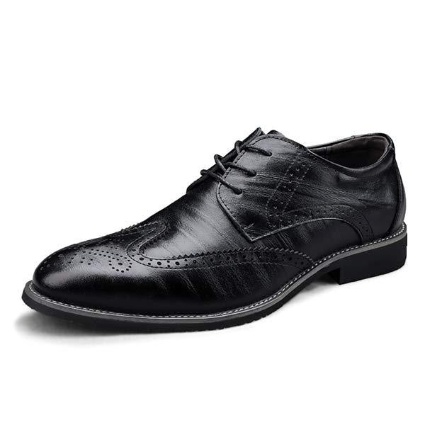 Mens Brogue Formal Leather Shoes 03039665 Black / 6 Shoes