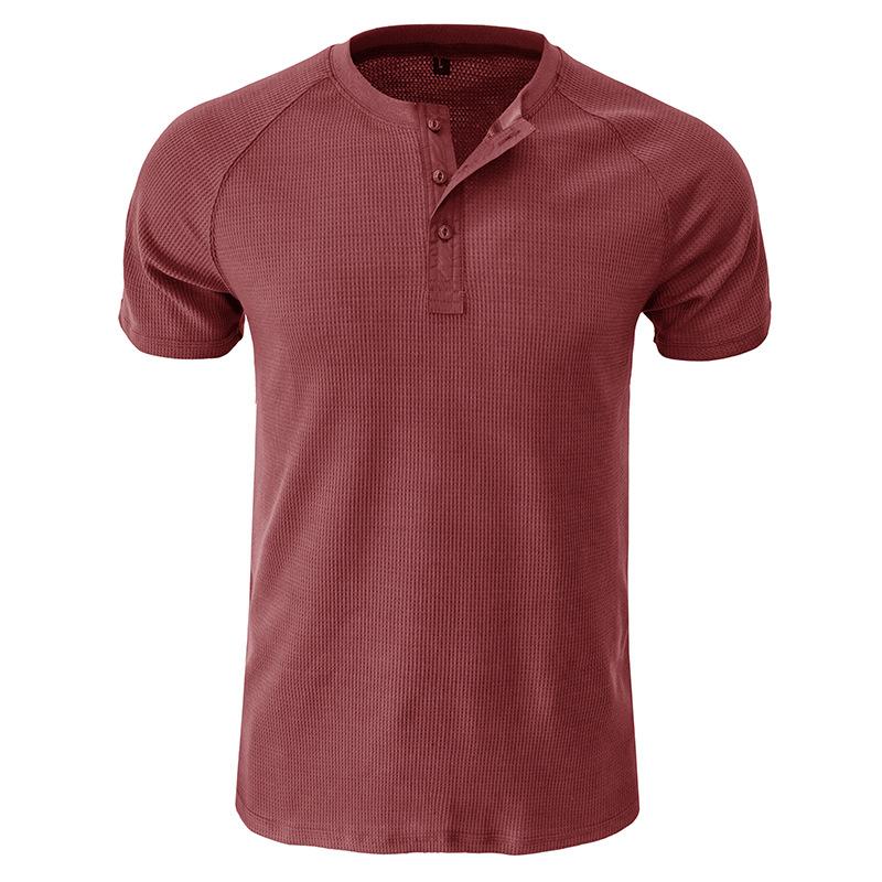 T-shirt Henley à manches courtes pour homme Tough Guy 46765611X