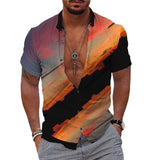 Men's Casual Hawaiian Print Lapel Short Sleeve Shirt 91747749X