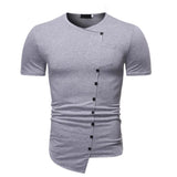Men's Casual Irregular Stitching Short Sleeve T-Shirt 55688566Y