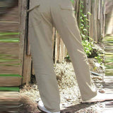 Men's Casual Straight Drawstring Loose Trousers 58622955M
