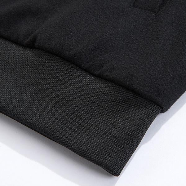 Men's Wool Leather Panel Casual Baseball Jacket 08101399M