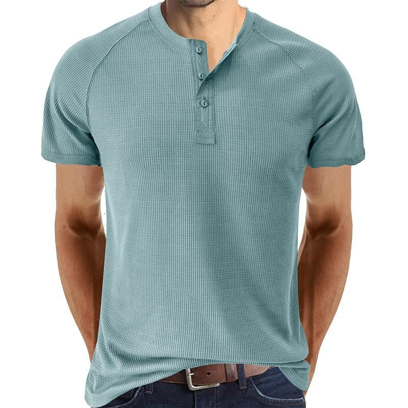 Men's Tough Guy Short Sleeve Henley T-Shirt 46765611X – Manlytshirt