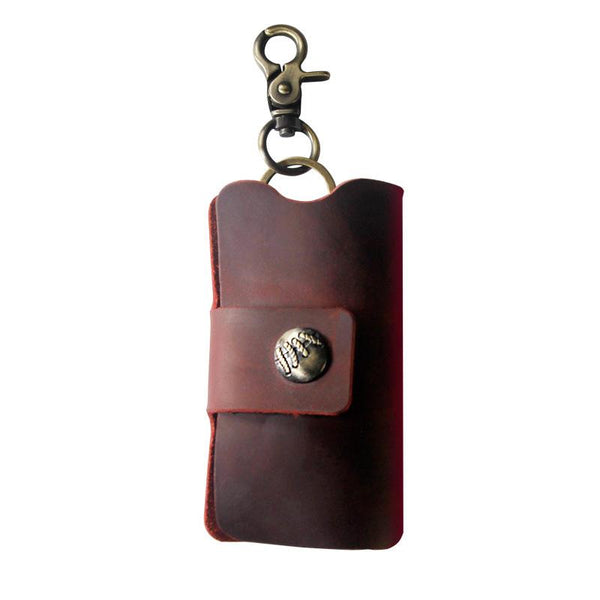 Men's Vintage Leather Snap Key Case 71061032Y