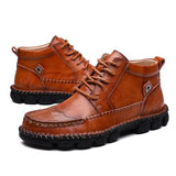 Vintage Mens Leather Short Boots 59095930X Brown / 6 Shoes
