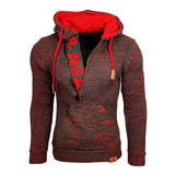 Men's Casual Hooded Long-Sleeved Pullover Knitted Hoodie 17002971M