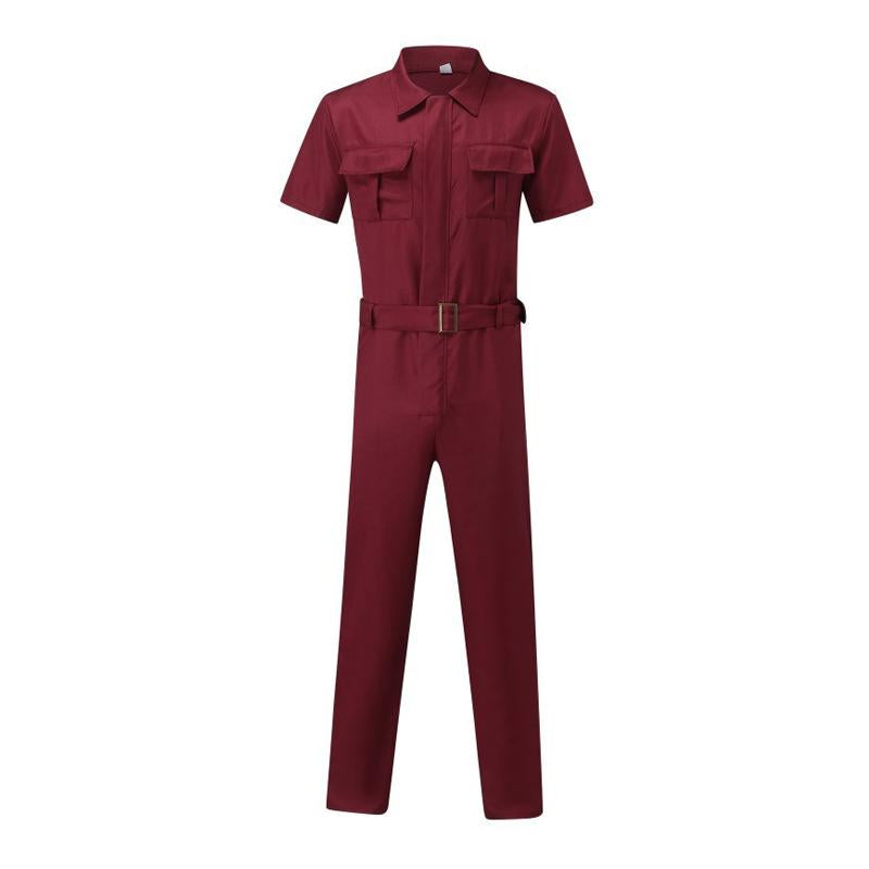 Men's Workwear Solid Color Jumpsuit 85674394X