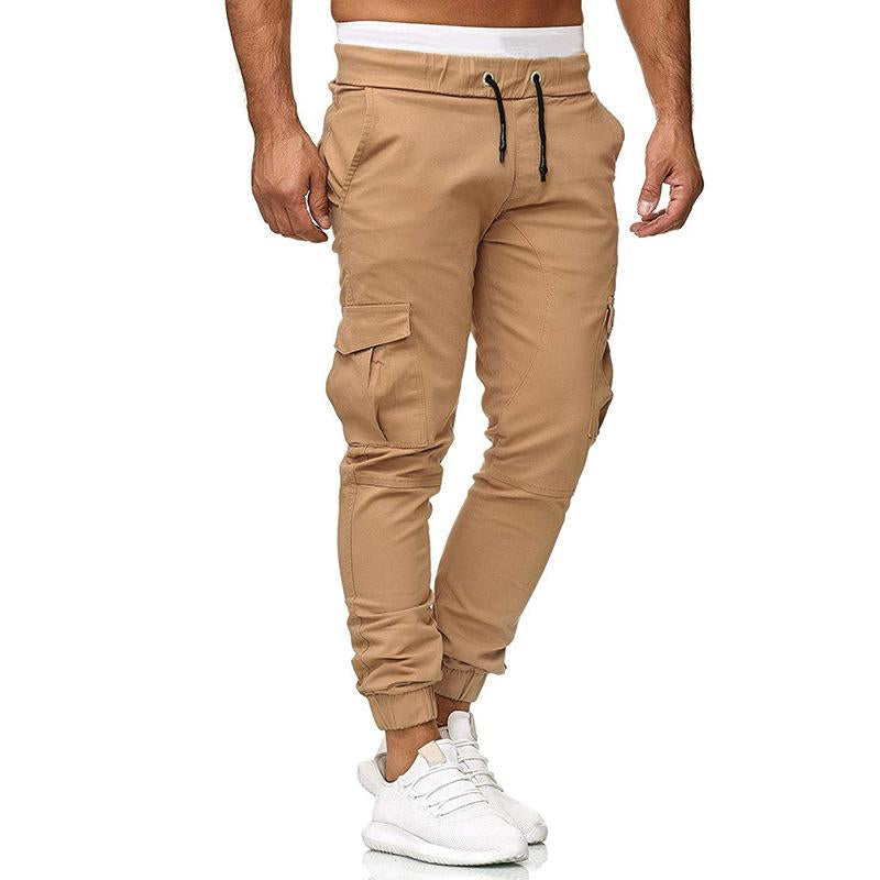 Herrenhose mit mehreren Taschen und Kordelzuggürtel 74865786X