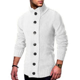 Men's Casual Stand Collar Single Breasted Knit Cardigan 67169967M