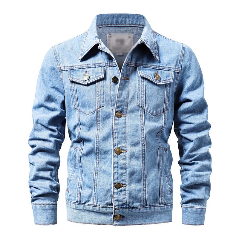 Men's Casual Fit Lapel Denim Jacket 94856770M