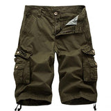 Mens Loose Casual Cotton Shorts 08731786M Army Green / 30 Shorts