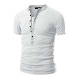 Men's Casual Fake Two Piece V Neck Short Sleeve T-Shirt 23519943Y
