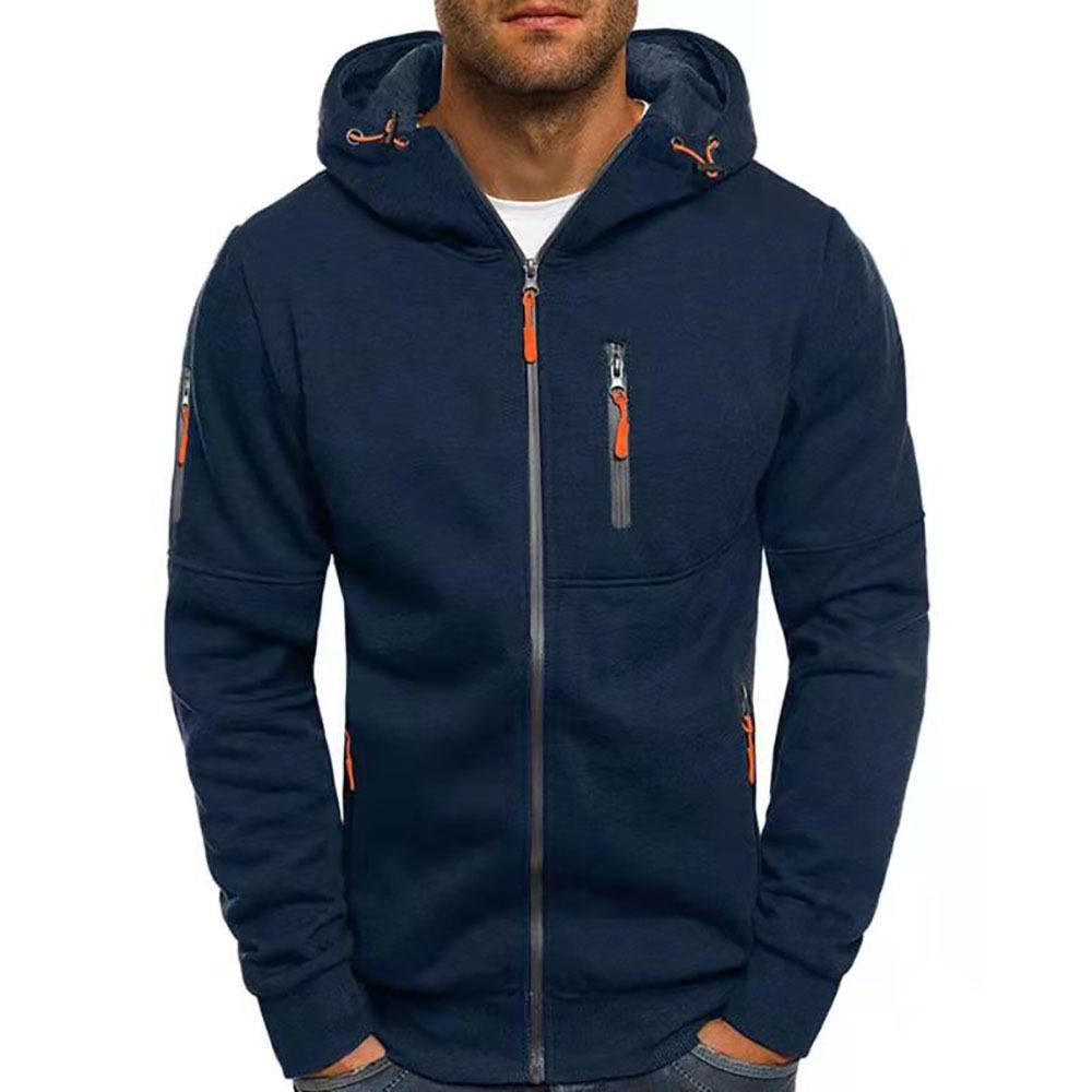 Men's Zipper Cardigan Hooded Sweatshirt Jacket 87031331