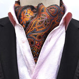 Men's Vintage Paisley Jacquard Suit Shirt Collar Scarf 56954792M