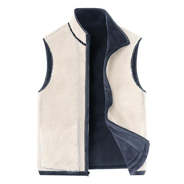 Men's Fleece Outdoor Stand Collar Casual Vest 37316282M