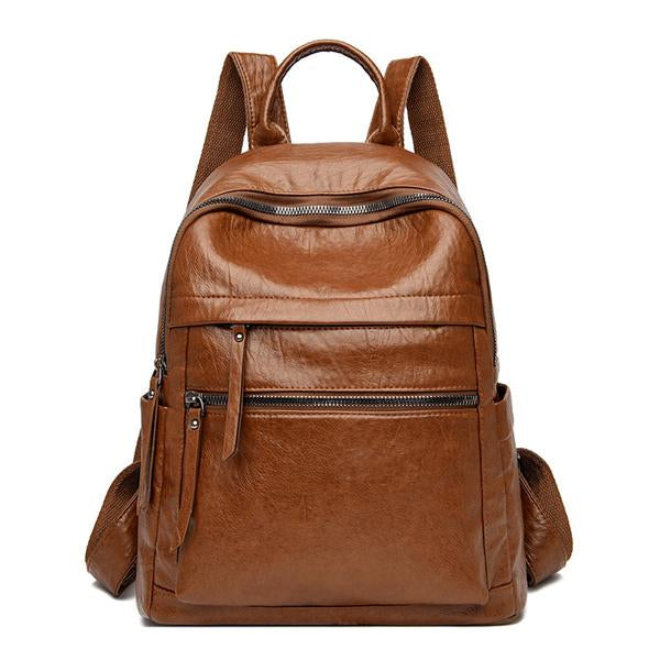 Vintage Soft Leather Backpack 14956620X Brown Backpacks