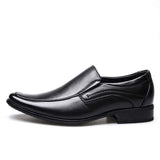 Mens Slip On Small Square Leather Shoes 17995831 Black / 6.5 Shoes