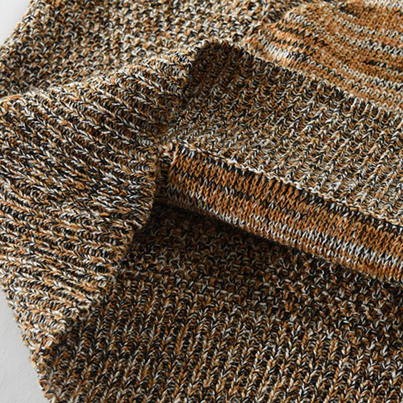 Men's Casual Kangaroo Pocket Hooded Knit Sweater 71917674M