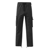 Men's Drawstring Drawstring Pocket Color Block Trousers 76983966X