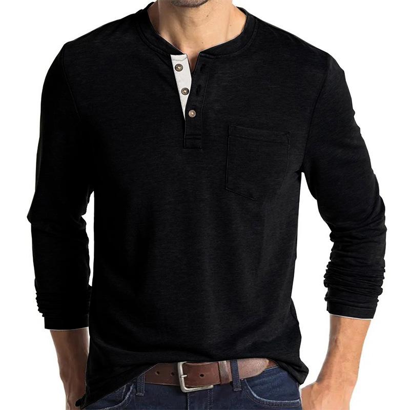 Men's Casual Long Sleeve Crew Neck Basic T-Shirt 05246610M