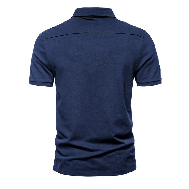 Men's Outdoor Short Sleeve Lapel Polo Shirt 49202785X