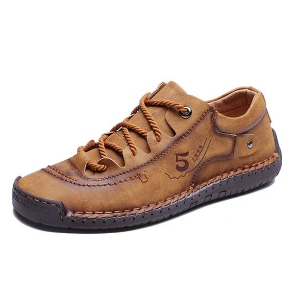 Mens Casual Leather Shoes 37969496 Brown / 6 Shoes
