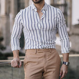 Men's Striped Long Sleeve Shirt 23156516Z
