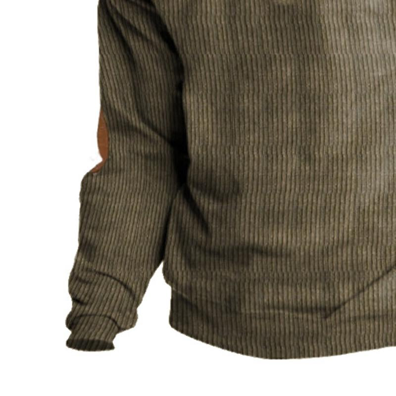 Sweat-shirt à manches longues et col montant pour homme, style décontracté, pour l'extérieur, 35682481X