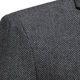 Mens Single Breasted Herringbone Casual Blazer 31298407M Coats & Jackets