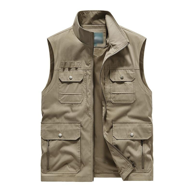 Men's Casual Outdoor Multi-pocket Workwear Vest 28458245M