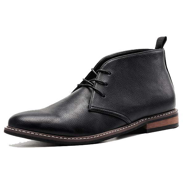 Mens Vintage Leather Ankle Boots 56567118 Black / 6.5 Shoes