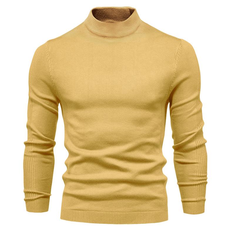 Men's Solid Color Turtleneck Pullover Knit Sweater 47281568X