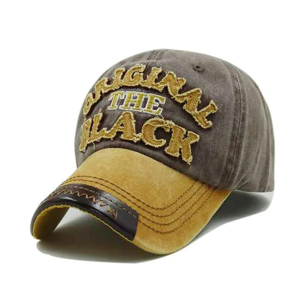 Mens Distressed Denim Baseball Cap 56838531M Yellow Hats