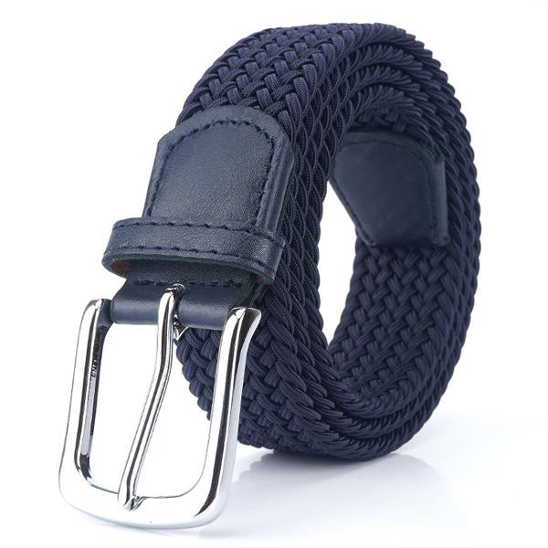 Mens 3.4Cm Woven Elastic Elastic Belt Dark Blue / 105Cm Belts