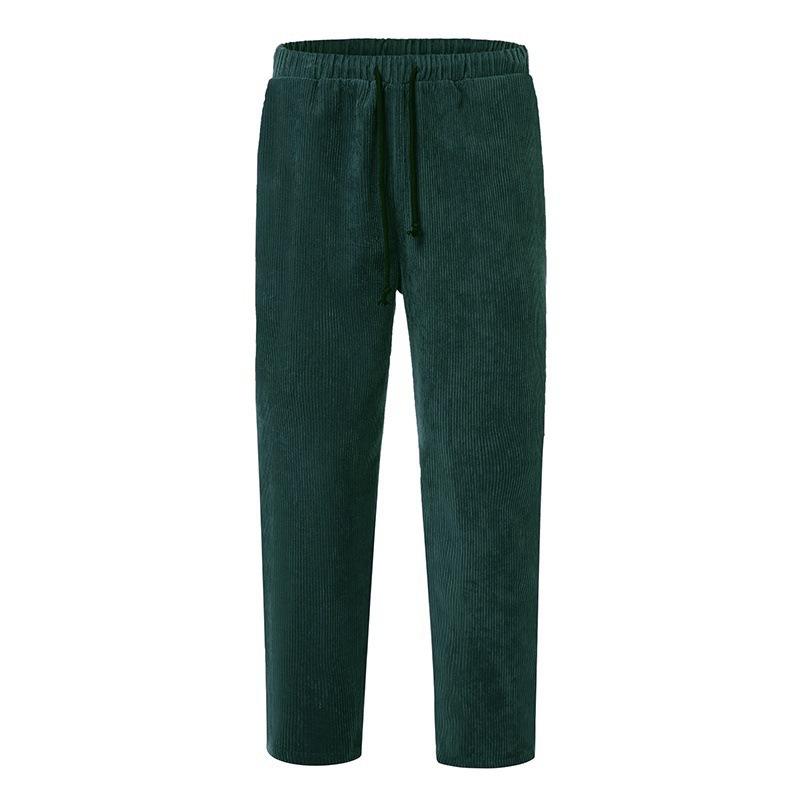 Pantalon court ample en velours côtelé pour homme 00857343X