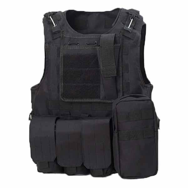 Mens Outdoor Amphibious Tactical Vest 52626751A Black / Free Vests