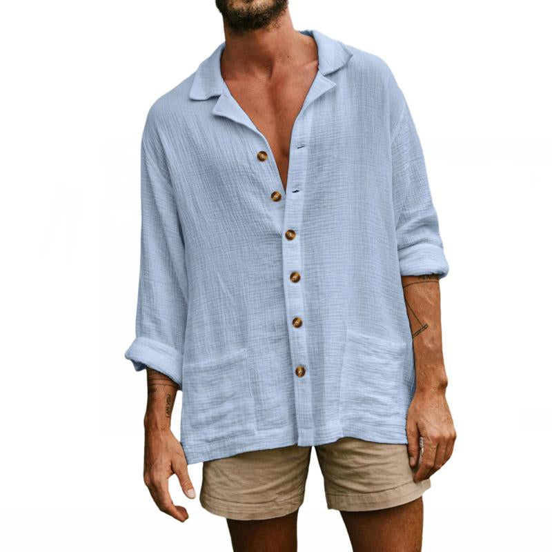 Men's Loose Casual Long Sleeve Shirt 31213490Y