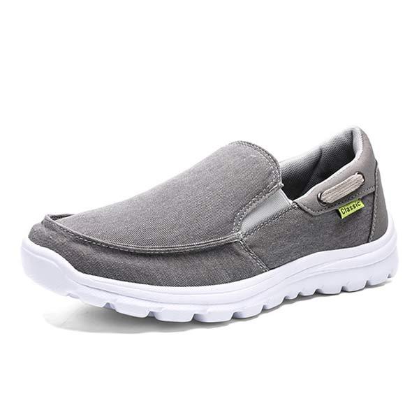 Mens Canvas Slip-On Casual Shoes 95408339 Grey / 6.5 Shoes