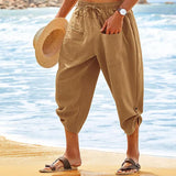 Men's Casual Loose Pocket Beach Pants 77569009Y