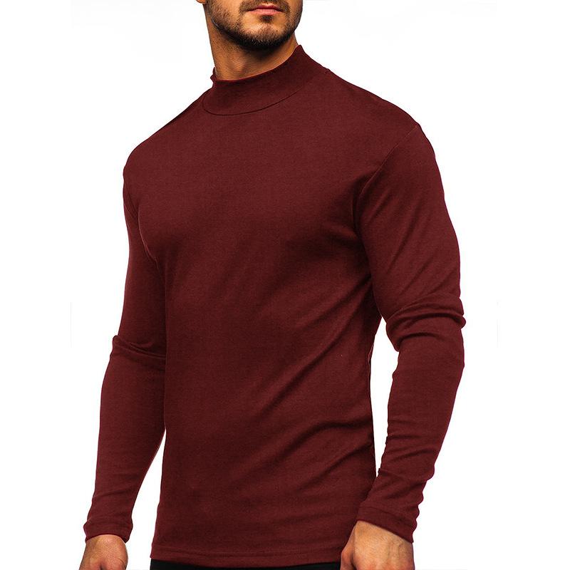 Men's Casual Turtleneck Long Sleeve Pullover T-Shirt 84347750M