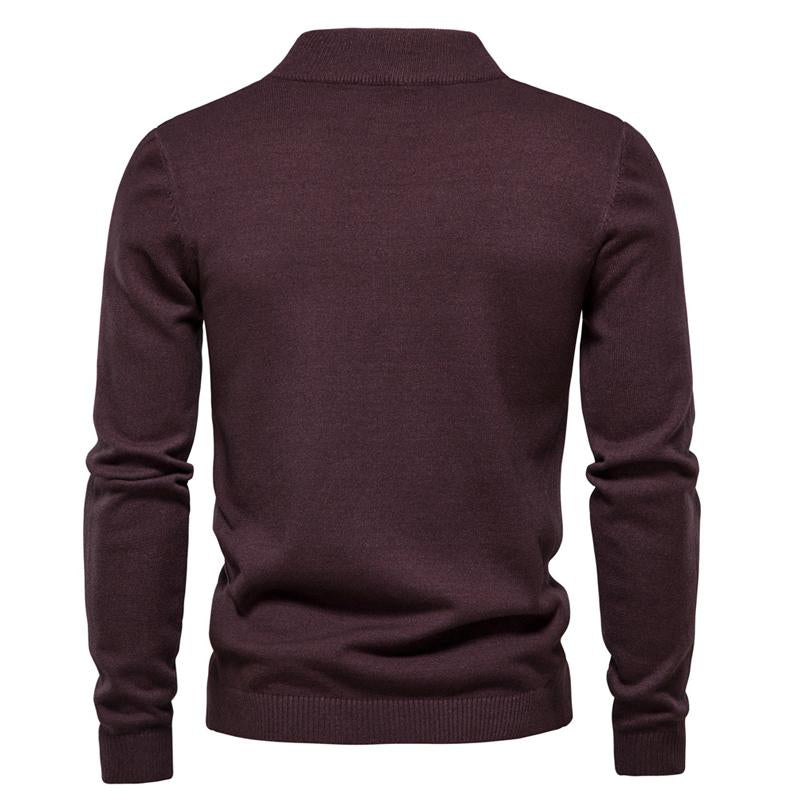 Maglione lavorato a maglia con collo alto tinta unita da uomo 47281568X