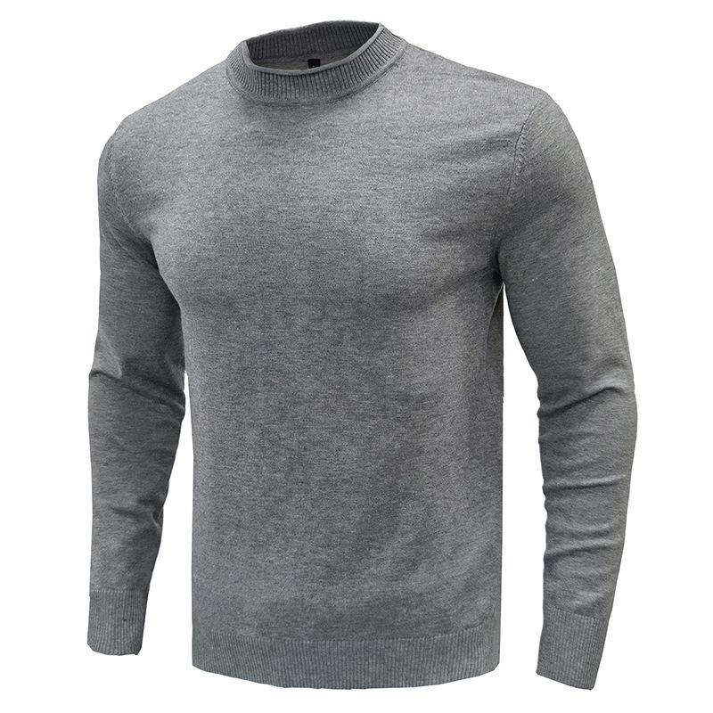 Men's Solid Round Neck Casual Sweater 27207117Z