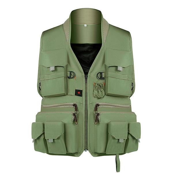 Mens Outdoor Breathable Multifunctional Fishing Vest 66707258M Light Green / S Vests