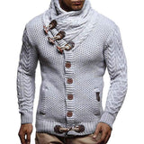 Men's Turtleneck Button Long Sleeve Knit Sweater 96217322M