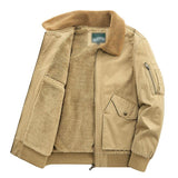 Men's Winter Fleece Thickened Warm Casual Work Coat 17980099M