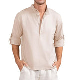 Men's Casual Long Sleeve Loose Shirt 36665815M