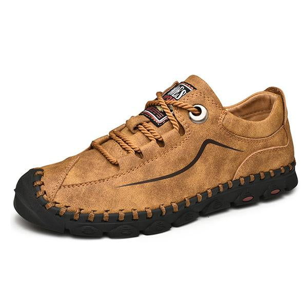 Mens Casual Lace Up Handmade Shoes 26804208M Light Brown / 6 Shoes